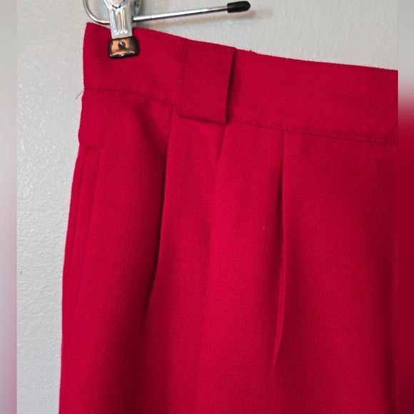 Vintage Giorgio Sant Angelo Red Wool Trousers Size 16 - Picture 4 of 7
